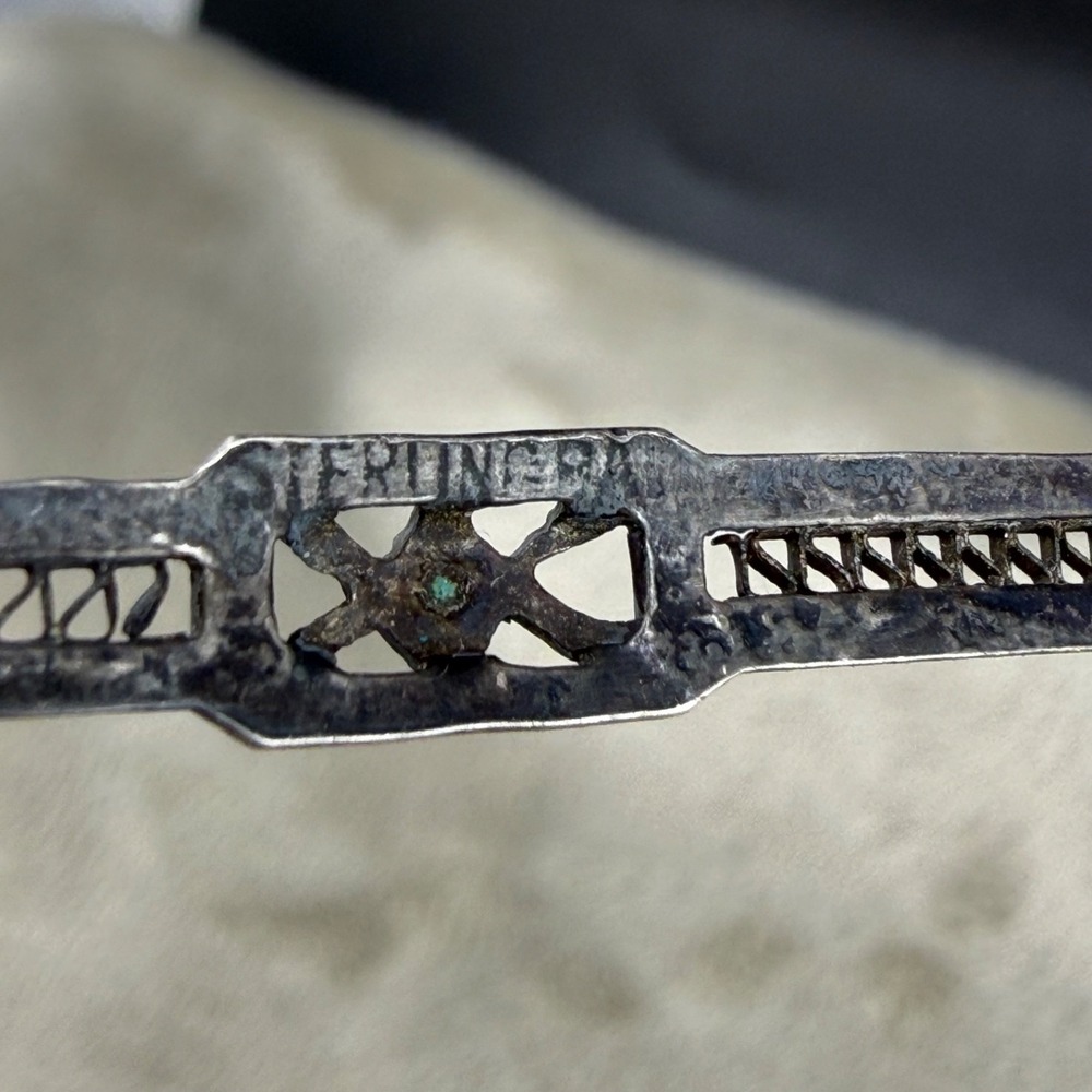 Vintage Sterling Silver Bar Brooch - Picture 12 of 14